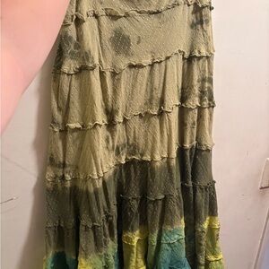 Green Ombre Tiered Skirt